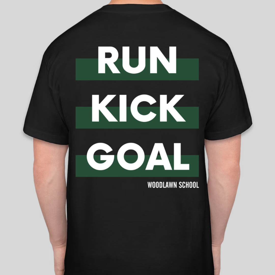 Woodlawn Soccer Run Kick Goal Back